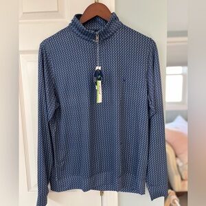 Golf Tees Print Quarter Zip Performance Pullover